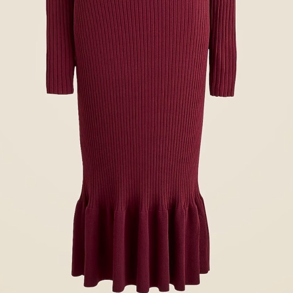 J.Crew Super-stretch ruffle sweater-dress - Picture 7 of 13
